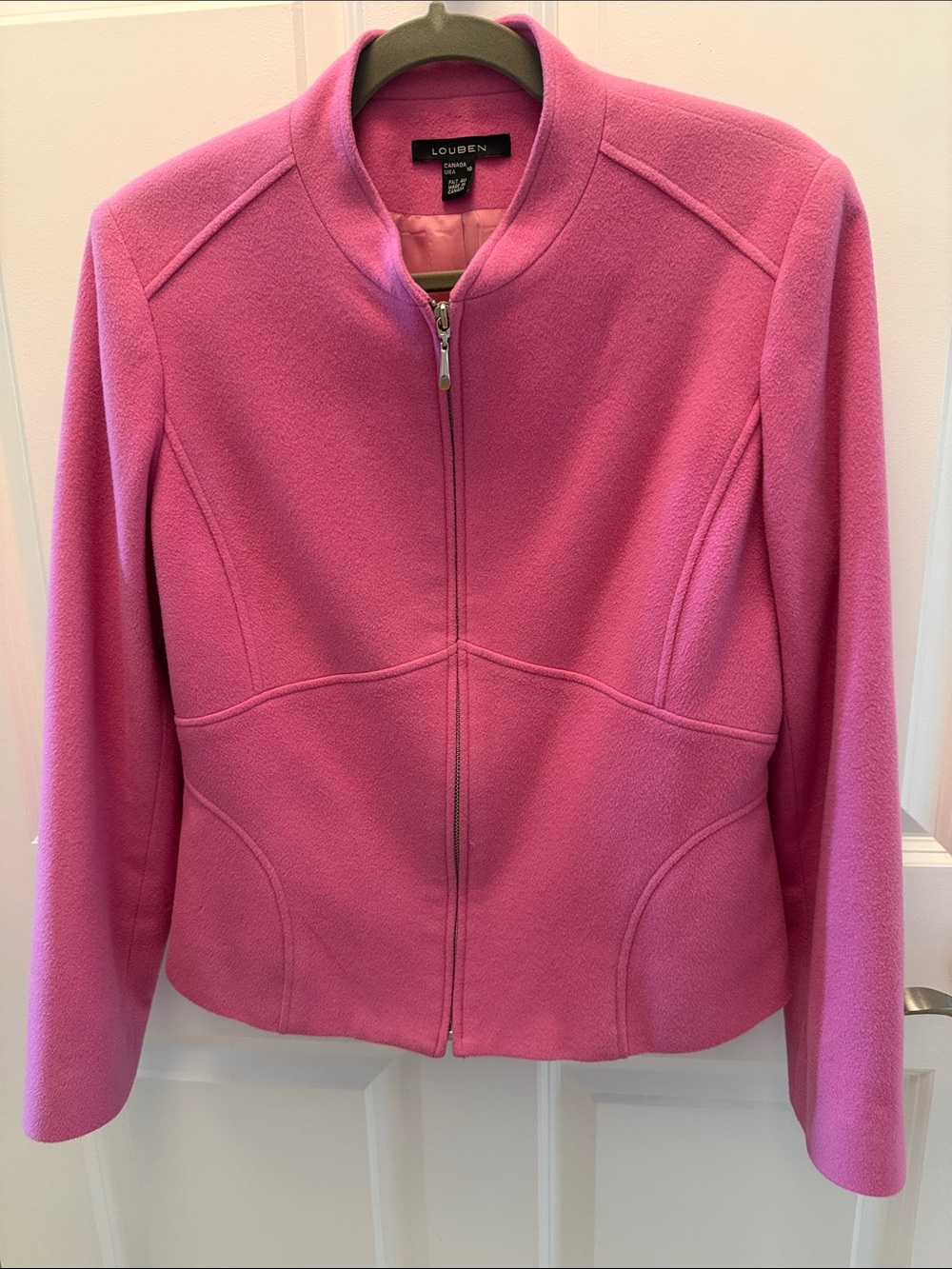 Louben Pink Zip-Front Women's Jacket